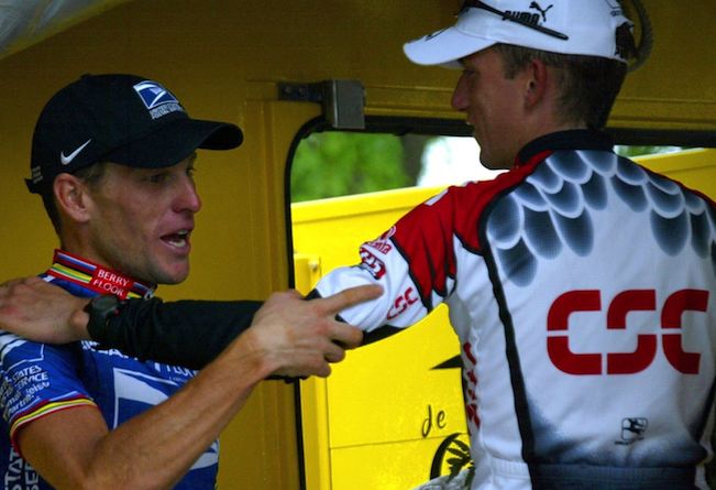 Lance Armstrong and Tyler Hamilton